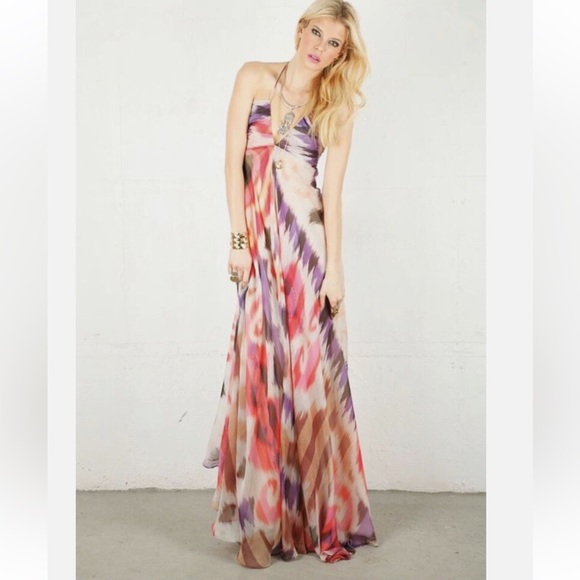 Alexis Dresses & Skirts - Alexis Pavton-Tribal Pink maxi silk dress